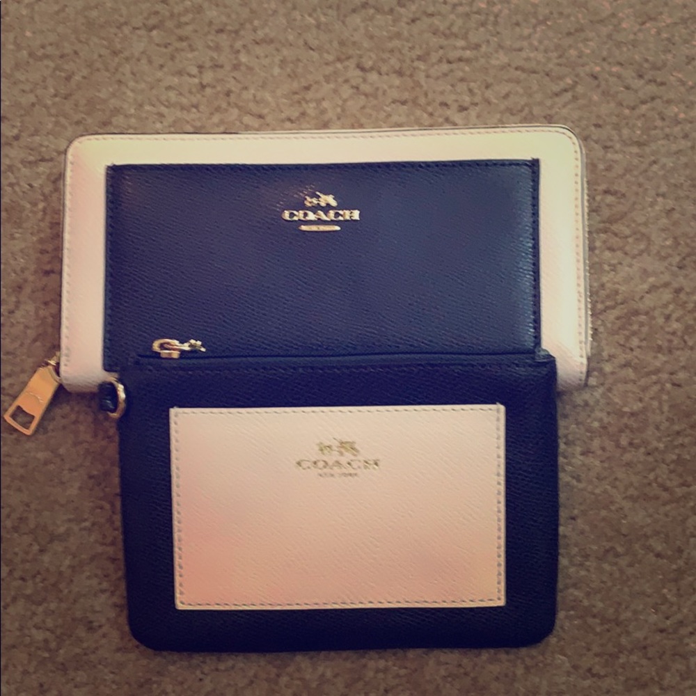 COACH zip wallet and small bag